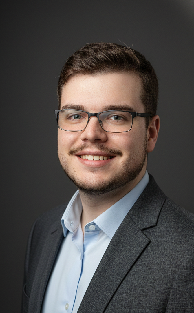 Portrait of the Chief Technology Officer at Code Horizon, overseeing software architecture and technical delivery